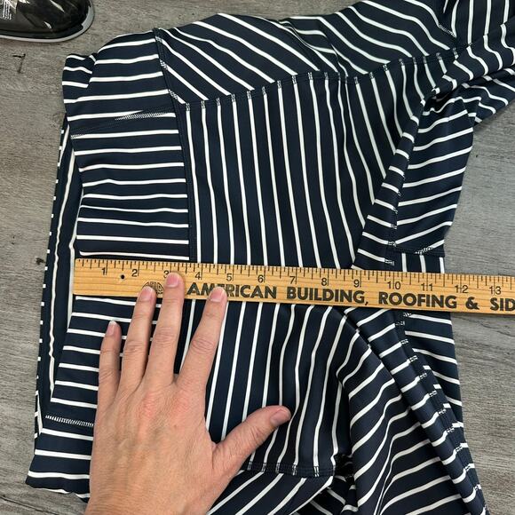 Athleta Stripe Contender 7/8 Tight in Powerlift Blue White Stripe Med - Picture 11 of 14